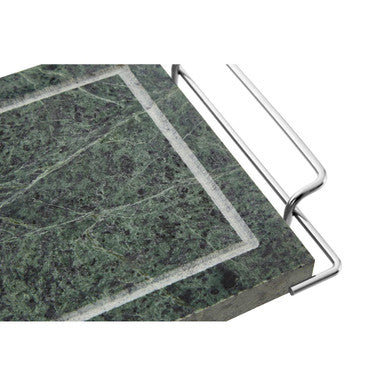 Orsina Damien Tabletop Hot Stone Griddle – Green Marble & Chrome