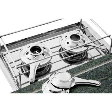 Orsina Damien Tabletop Hot Stone Griddle – Green Marble & Chrome