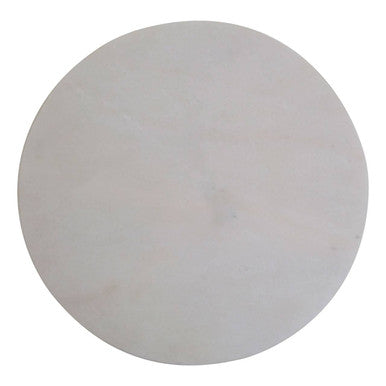 Orsina Kindia White Marble Round Chopping and Serving Board