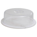 Orsina Kindia White Marble Cake Board with Clear Domed Lid Display