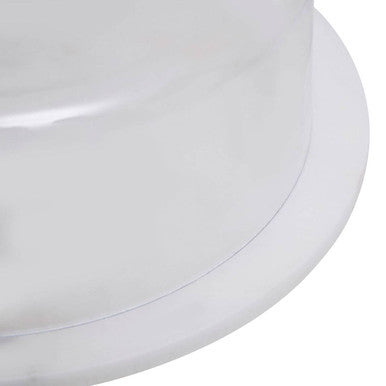 Orsina Kindia White Marble Cake Board with Clear Domed Lid Display