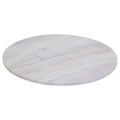 Orsina Kindia Round White Marble Lazy Susan – Rotating Serving Tray