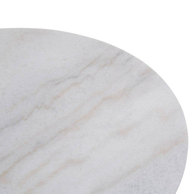 Orsina Kindia Round White Marble Lazy Susan – Rotating Serving Tray