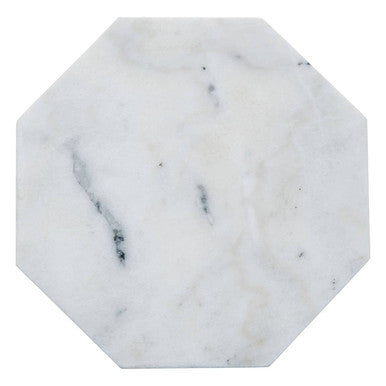 Orsina Kindia White Marble Octagonal Trivet – Heat Resistant Stone