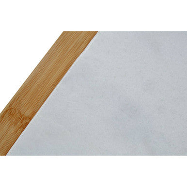 Orsina Monzaro White Marble and Bamboo Cheese Board – Paddle Style