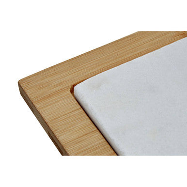 Orsina Monzaro White Marble and Bamboo Cheese Board – Paddle Style