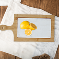 Orsina Monzaro White Marble and Bamboo Cheese Board – Paddle Style