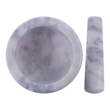 Orsina Grey Marble Mortar and Pestle – 200ml Spice Grinder & Herb Crusher