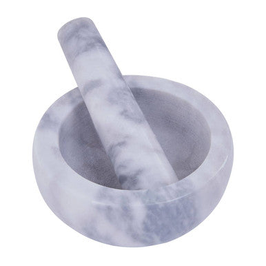 Orsina Grey Marble Mortar and Pestle – 200ml Spice Grinder & Herb Crusher