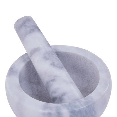 Orsina Grey Marble Mortar and Pestle – 200ml Spice Grinder & Herb Crusher