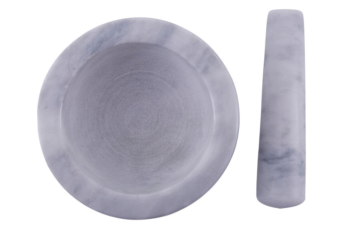 Orsina Salerno Grey Marble Mortar and Pestle – 250ml Spice Grinder