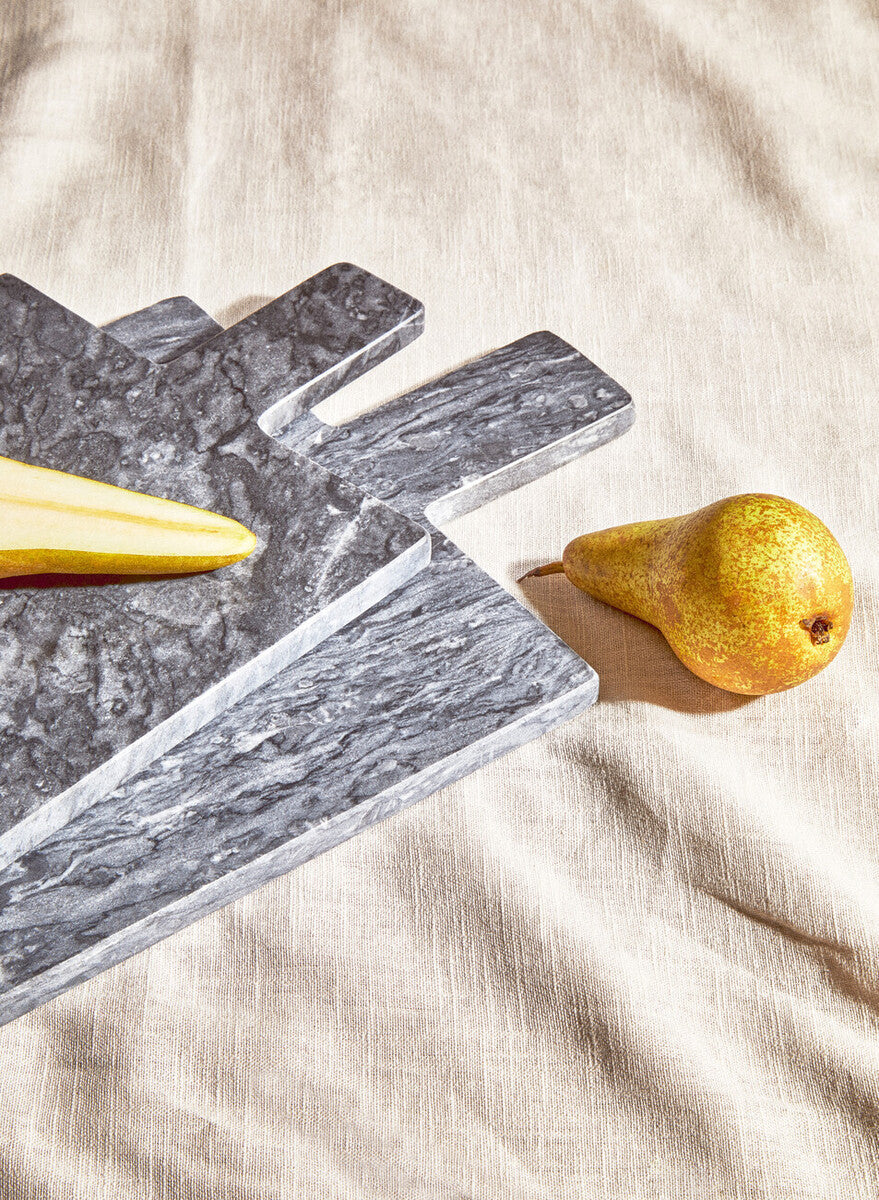 Orsina Marmore Black Marble Paddle Board – Large Rectangular Serving Tray