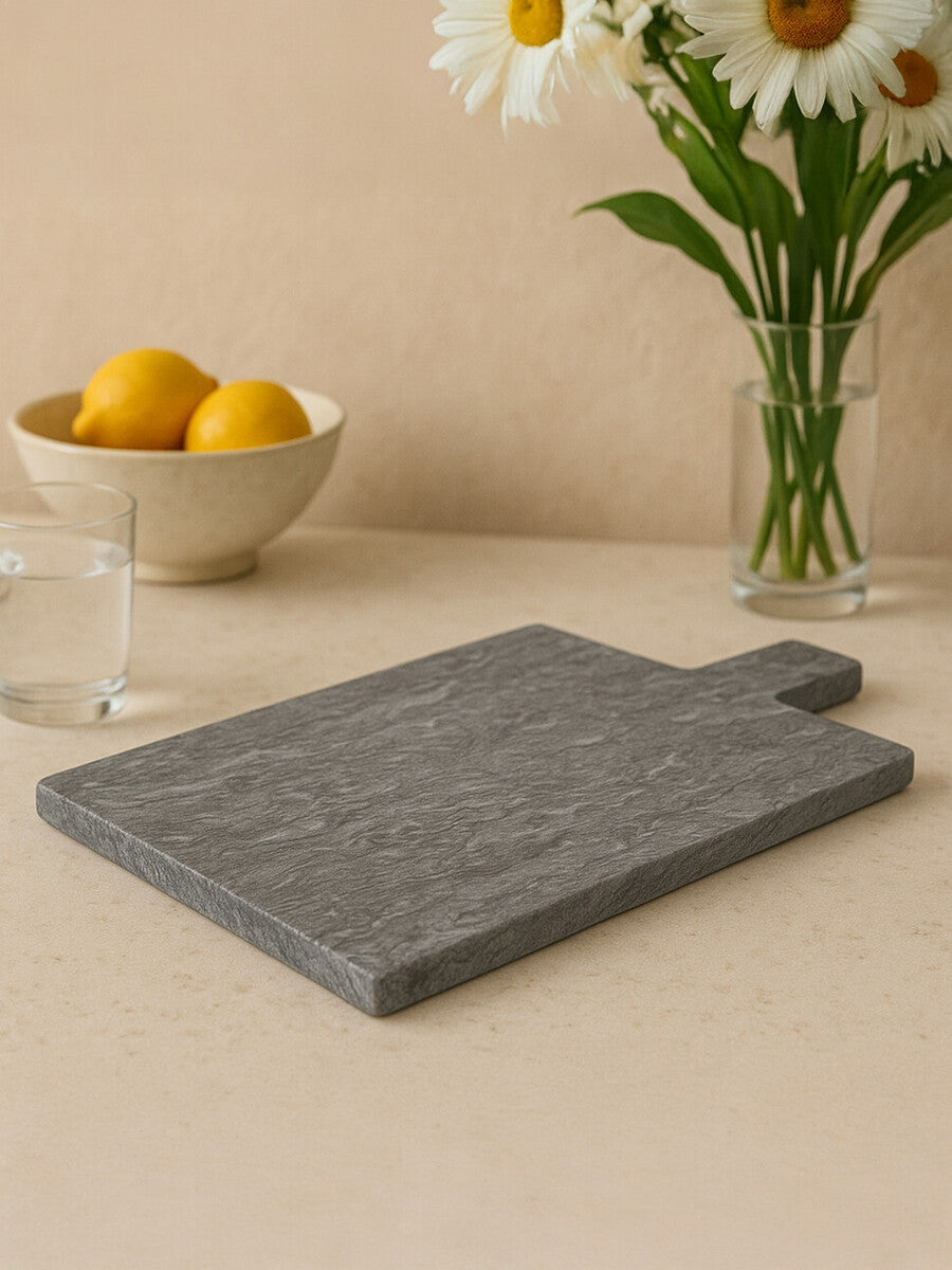 Orsina Marmore Black Marble Paddle Board – Large Rectangular Serving Tray