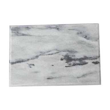Orsina Salerno Large White Marble Rectangular Chopping & Serving Board