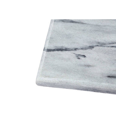 Orsina Salerno Large White Marble Rectangular Chopping & Serving Board
