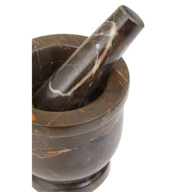 Orsina Black and Gold Marble Mortar and Pestle – Stone Spice Grinder