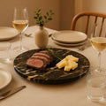 Orsina Marmore Black and Gold Marble Lazy Susan – Rotating Serving Tray