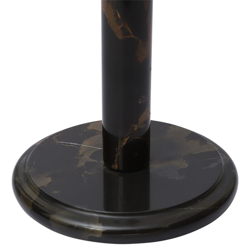 Orsina Marmore Black and Gold Marble Kitchen Roll Holder - Weighted Base