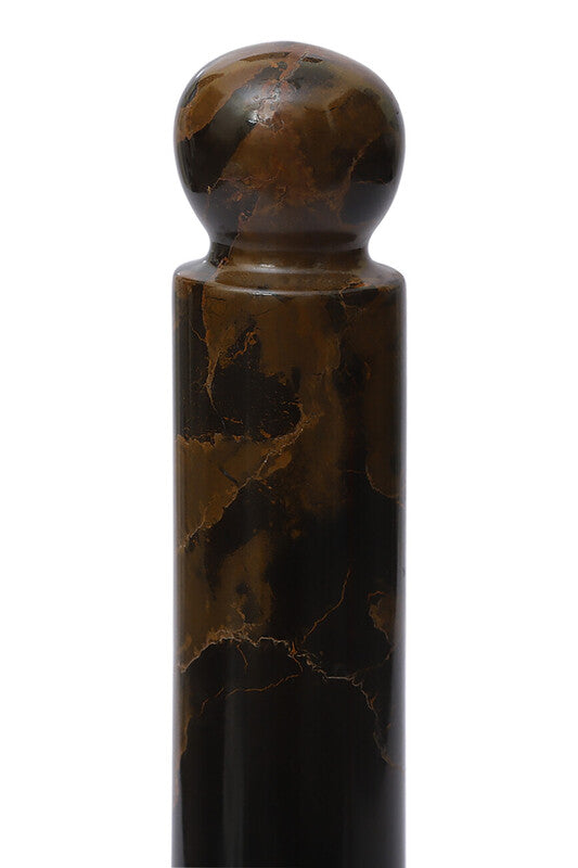 Orsina Marmore Black and Gold Marble Kitchen Roll Holder - Weighted Base