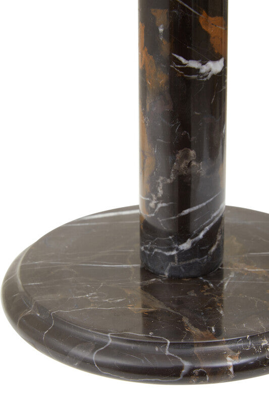 Orsina Marmore Black and Gold Marble Kitchen Roll Holder - Weighted Base
