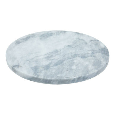 Orsina Salerno White Round Stone Chopping and Serving Board