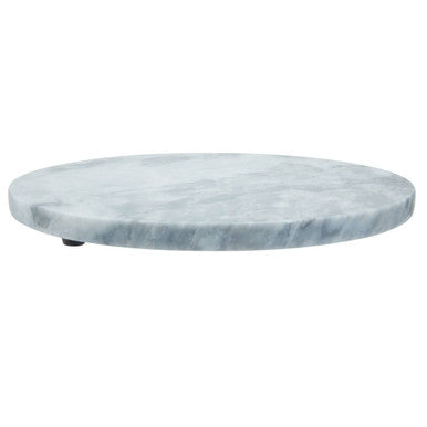 Orsina Salerno White Round Stone Chopping and Serving Board