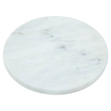 Orsina Salerno White Marble Round Chopping and Serving Board