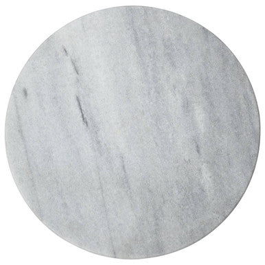 Orsina Salerno White Marble Round Chopping and Serving Board