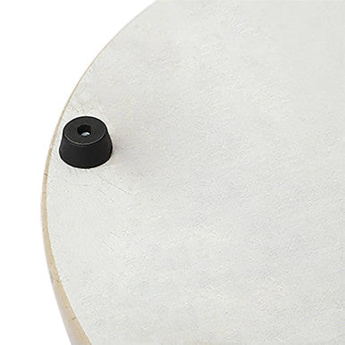Orsina Salerno White Marble Round Chopping and Serving Board