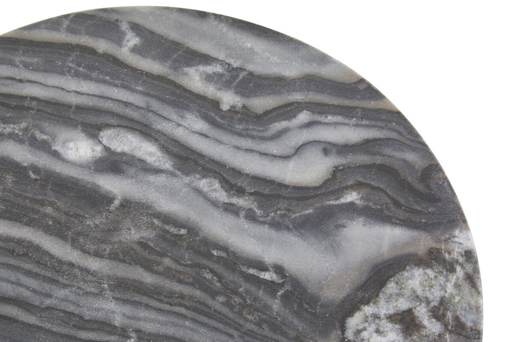 Orsina Grey Marble Round Serving Board – Paddle Charcuterie Platter