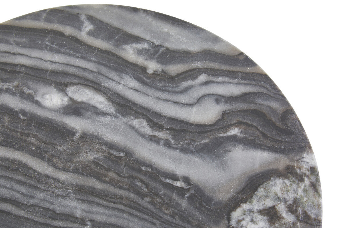 Orsina Grey Marble Round Serving Board – Paddle Charcuterie Platter