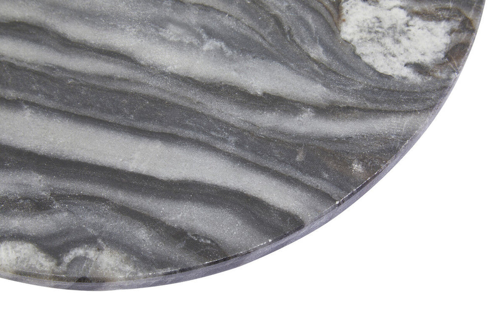 Orsina Grey Marble Round Serving Board – Paddle Charcuterie Platter