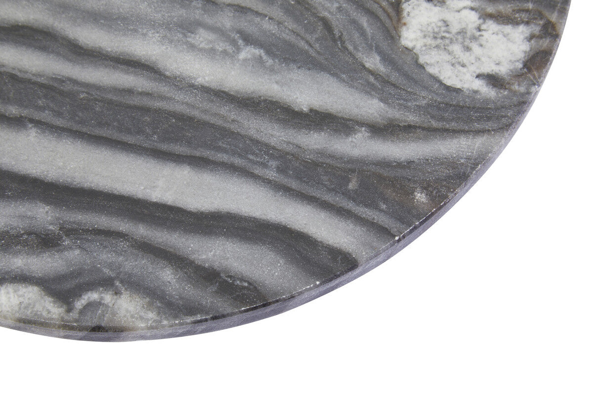 Orsina Grey Marble Round Serving Board – Paddle Charcuterie Platter