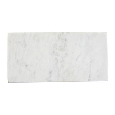 Orsina Salerno White Marble Rectangular Chopping and Serving Board