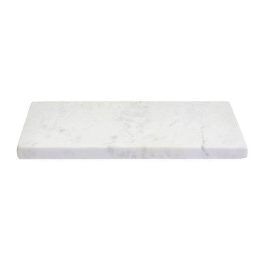 Orsina Salerno White Marble Rectangular Chopping and Serving Board