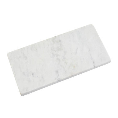 Orsina Salerno White Marble Rectangular Chopping and Serving Board