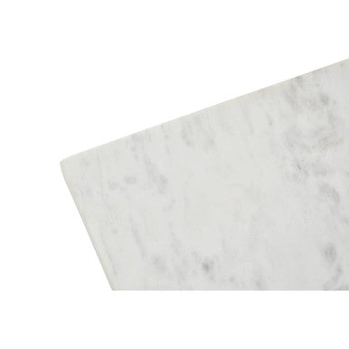 Orsina Salerno White Marble Rectangular Chopping and Serving Board