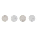 Orsina White Marble Coasters – Set of 4 Rustic Edge Stone Coasters