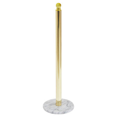 Orsina Linnea Freestanding Toilet Roll Holder – Gold & White Marble