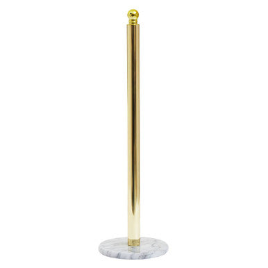 Orsina Linnea Freestanding Toilet Roll Holder – Gold & White Marble