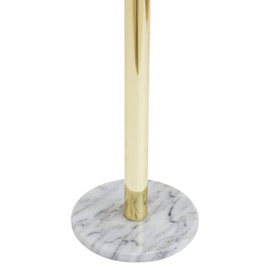 Orsina Linnea Freestanding Toilet Roll Holder – Gold & White Marble