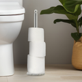 Orsina Linnea Freestanding Toilet Roll Holder – Chrome & White Marble