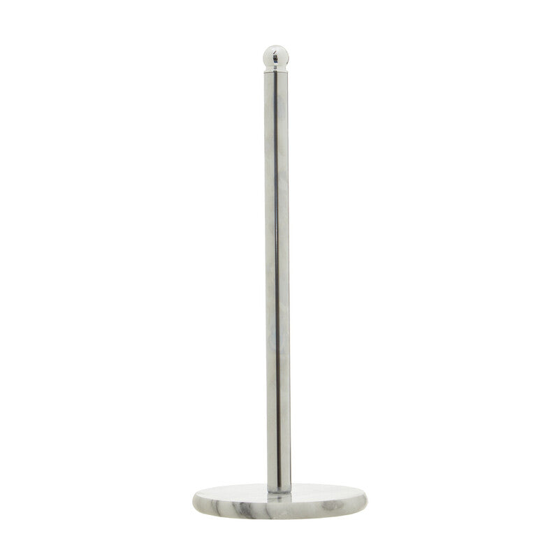 Orsina Delphine Kitchen Roll Holder – Chrome & Marble Paper Towel Stand
