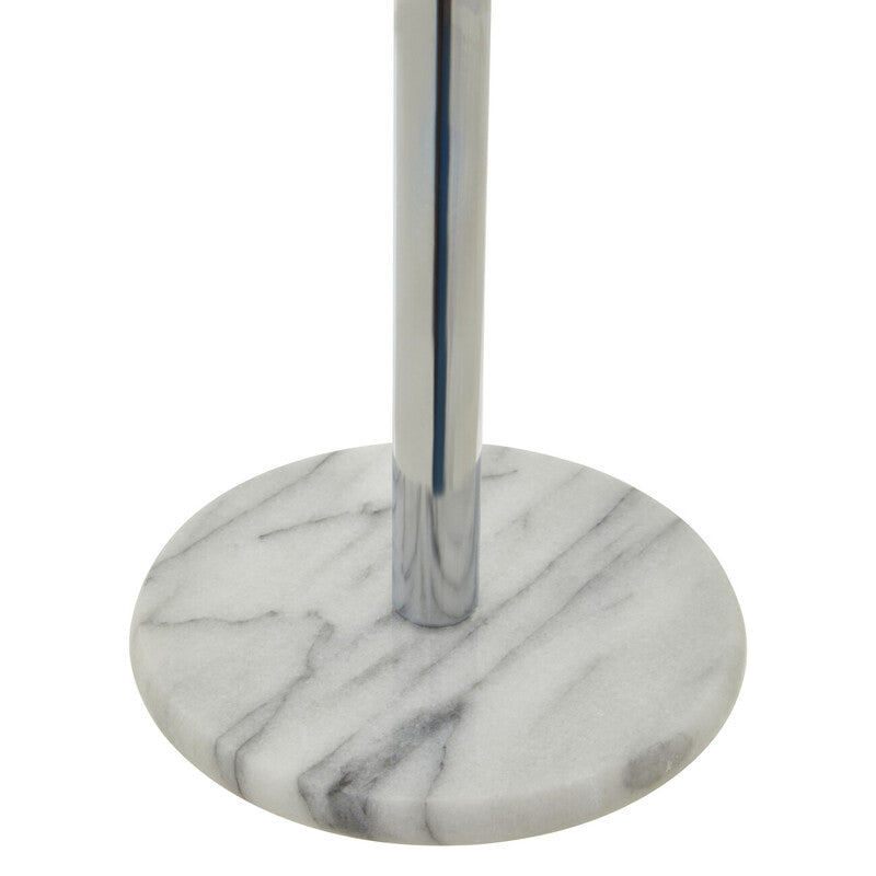 Orsina Delphine Kitchen Roll Holder – Chrome & Marble Paper Towel Stand