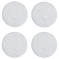 Orsina White Marble Coasters – Set of 4 Round Natural Stone Coasters