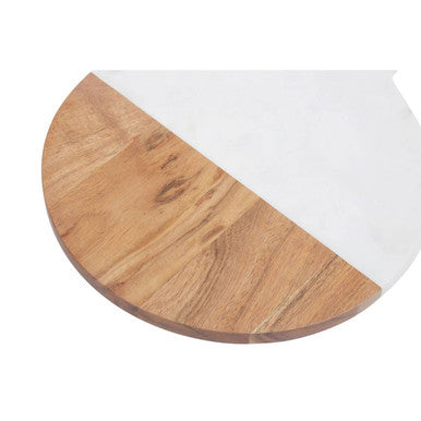 Orsina Large Marble and Acacia Wood Paddle Board | Serving Platter