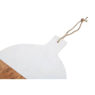 Orsina Large Marble and Acacia Wood Paddle Board | Serving Platter