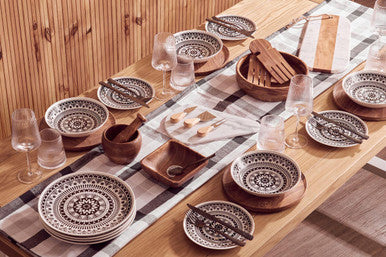 Orsina Monzaro White Marble and Acacia Wood Oblong Serving Board