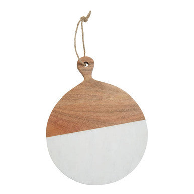 Orsina Monzaro Marble and Acacia Wood Small Serving Paddle Board