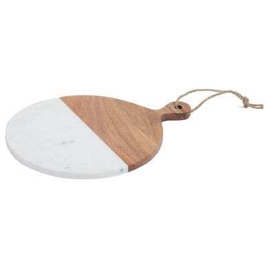 Orsina Monzaro Marble and Acacia Wood Small Serving Paddle Board